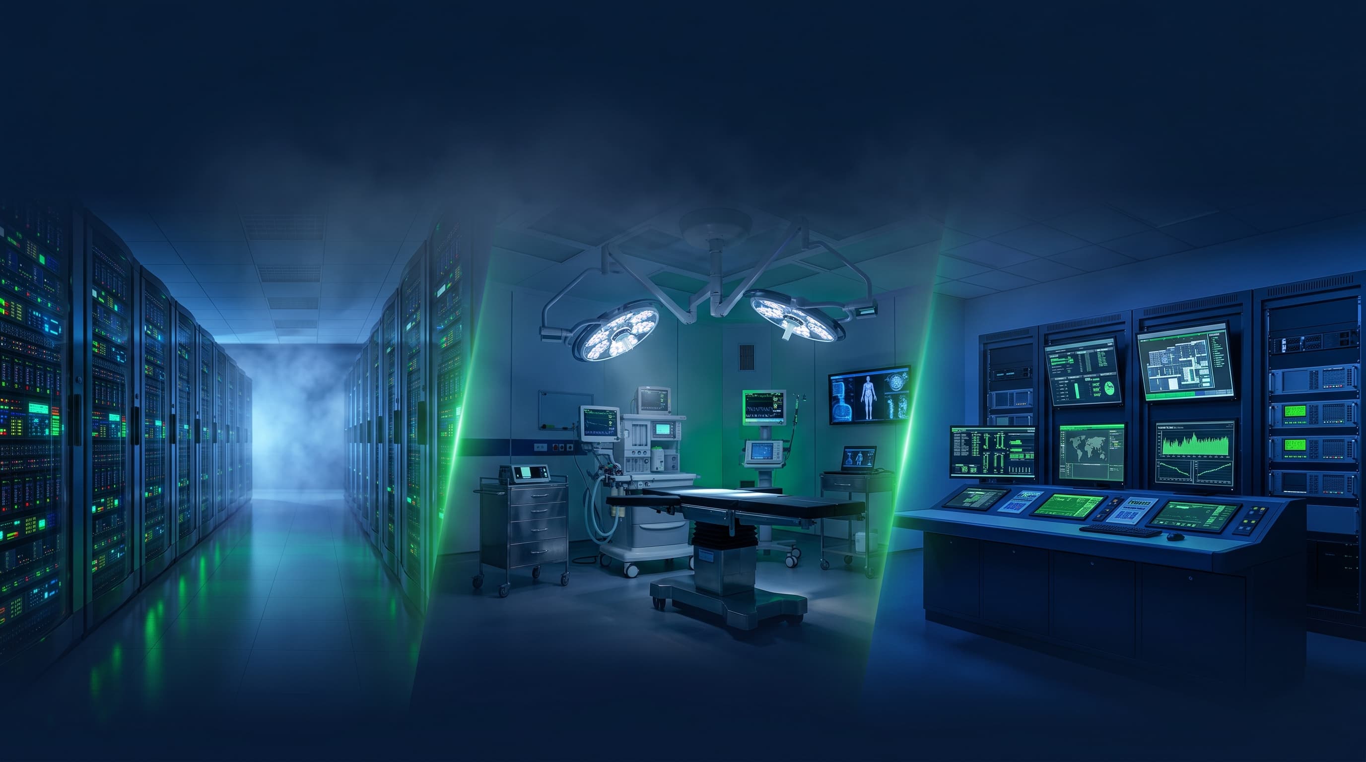 Monitoreo multi-sector: data center, salud e industria — SOLUTEC